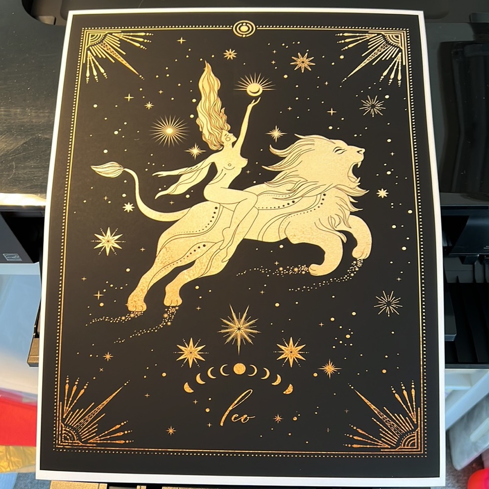 Leo Wall Art Celestial Zodiac Print Poster Unframed - Picture 14 of 17